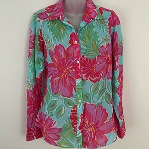 Lilly Pulitzer long sleeve floral blouse